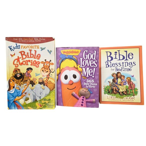 3 Kids Bible Stories Daily Devotions Bedtime Blessings Books - Picture 10 of 10